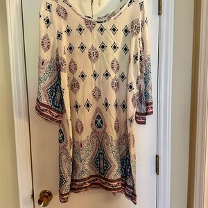 Bohemian Patterned Shift Dress